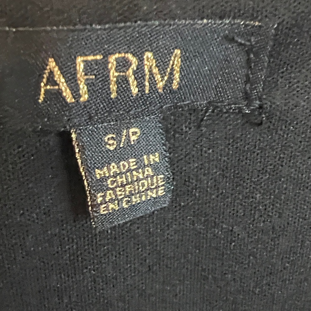 AFRM Black V-Neck Mesh Bodysuit - Picture 2 of 3